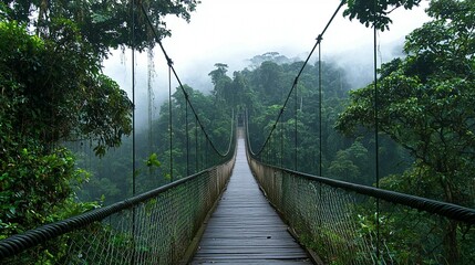 Obraz premium Jungle Suspension Bridge