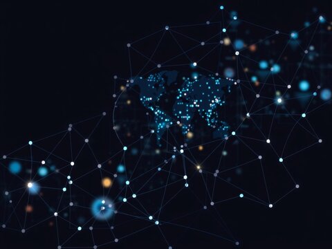 HR management concept represented through a double exposure network structure design, ideal for recruitment and human resources materials, isolated, human resources