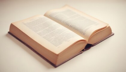 Open Book on White Background: A Classic Read
