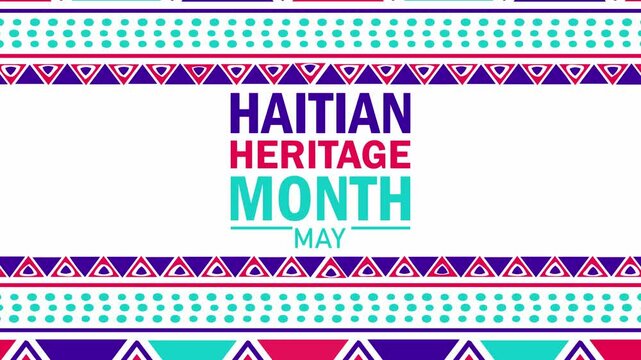 May is Haitian Heritage Month background template. Holiday concept. use to background, banner, placard, card, and poster design template with text inscription and standard color. vector illustration