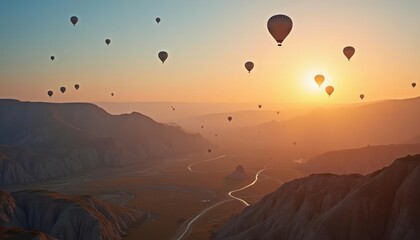 Sunrise Hot Air Balloons Over Cappadocia