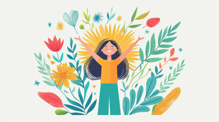 Happiness is letting go, Happiness concept artwork illustrating the idea of letting go of limiting beliefs in a high-fidelity format.