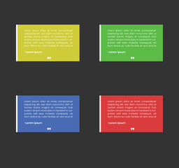 Quotes banner template set minimalist design
