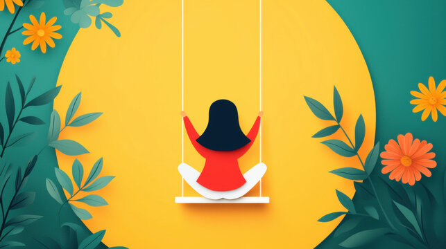 Happiness is letting go, A vibrant image representing the theme of letting go and embracing happiness.