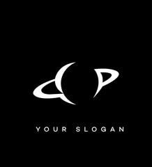 Abstract Modern Minimalist CP Logo Design Branding Identity