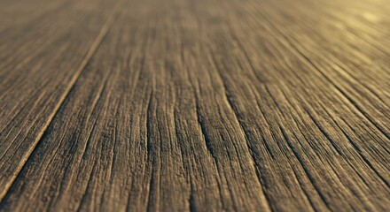 Fototapeta premium Detailed wooden floor texture illuminated by soft sunlight.
