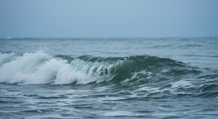 Fototapeta premium Gentle ocean waves create a serene and tranquil atmosphere.