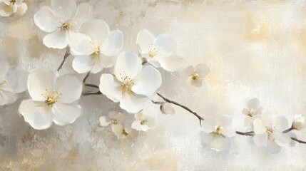 A dreamy floral composition featuring gentle white blossoms with subtle textures, perfect for elegant website backgrounds.