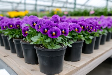 Seedlings of colorful flowers for planting in the garden
