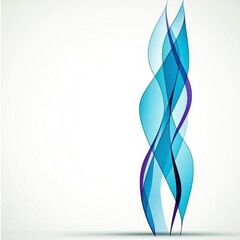 Abstract Blue Waves on Light Background for Design and Decoration