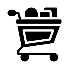 shopping cart glyph icon