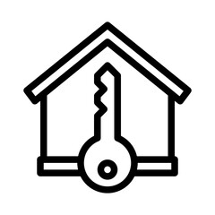 house keys line icon