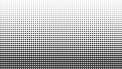 black and white halftone heart background