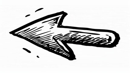 Doodle Arrow Meets Black Cursor Element: A Fusion of Graphic Uniqueness