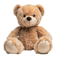 A teddy bear toy, isolated on a transparent background.