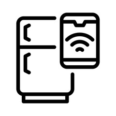 smart appliances line icon