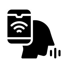 voice assistant glyph icon