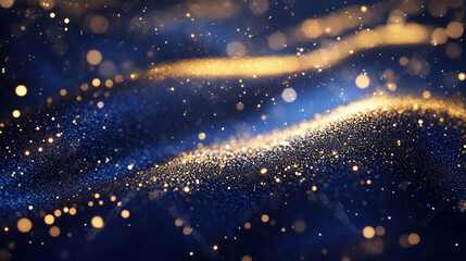 Abstract Flowing Light with Golden Particles, Perfect for luxury designs, digital backgrounds, and artistic inspirations. 