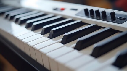Closeup of a Piano Keyboard