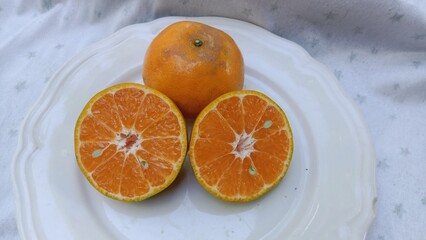 orange on the table