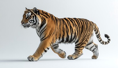 Obraz premium Majestic Tiger Walking Wild Cat Orange Stripes Big Cat