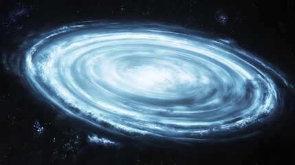 Supermassive black hole expels glowing star streams amid galactic collision, revealing cosmic chaos and creation.
