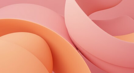 Pastel ribbons, soft curves, satin texture, peach and pink hues, abstract composition, macro photography, minimalist design, smooth gradients, gentle folds, fabric detail, elegant simplicity, muted to