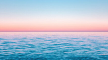Fototapeta premium Serene Ocean View with Gentle Waves and Pastel Sky at Dusk