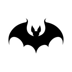 This is a vector of a black and white  bat