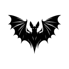 black and white bat silhouette 