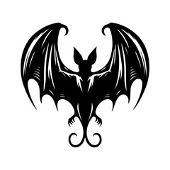 vector silhouette of an bat design