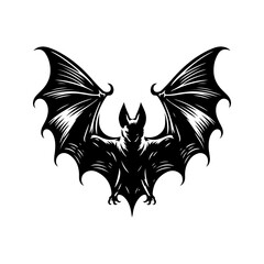 black and white bat wings vactor 