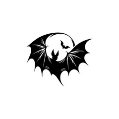 bat and bats silhouette 