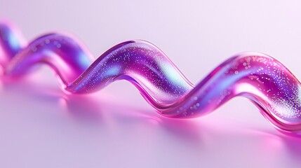 Pink iridescent spiral abstract art. Background, design, graphic