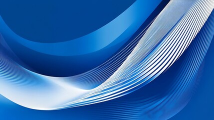 Abstract Blue Wave Design: Serene Digital Art
