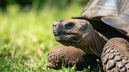 Obraz premium Tortoise rests peacefully with an octopus shadow, embodying solitude and calm joy. 