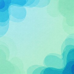 Light Blue-Green Abstract Watercolor Background – Soft Teal Gradient with Painted Paper Texture – Artistic Design with Copy Space