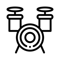drums line icon