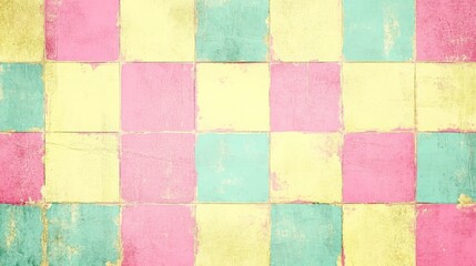 Bright Checkerboard Pattern from the 1960s