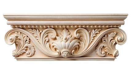 Naklejka premium Ornate Wooden Architectural Detail