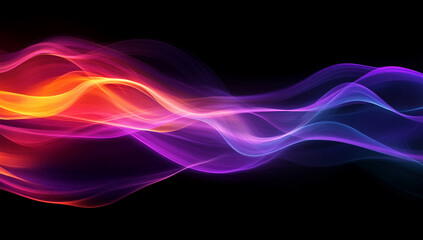 Naklejka premium Soft blurred neon pink and purple waves on a vibrant abstract background