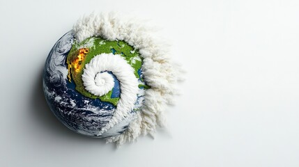 Natural Disasters Globe Wild Fire Earthquake Tornado Hurricane Climate Change.