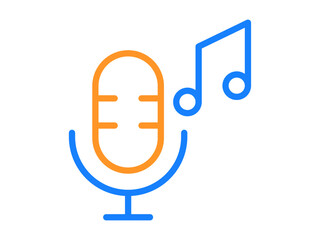 Music Podcast icon. Podcast vector icon concept. Podcast symbols outline vector line icons.