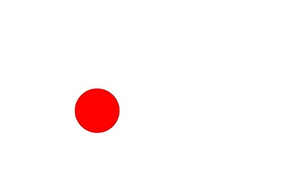 Minimalist vector illustration of a single red circle on a white background, created using bold shapes and devoid of texture or shading.