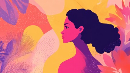 Empowerment concert celebrates International Womens Day with vibrant illustration and strong message for equality. Generative AI