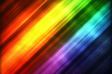 Vibrant abstract background with diagonal rainbow stripes blending together, creating a dynamic effect