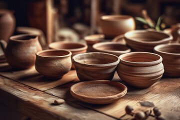 Cer&aacute;mica artesanal en proceso de secado