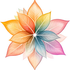 Fototapeta premium Vibrant Multilayered Flower Painting With Neon Colors 