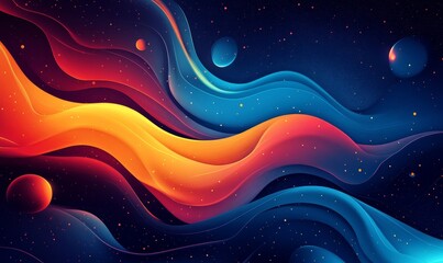 Abstract liquid patterns with neon highlights, modern concept, Generative AI