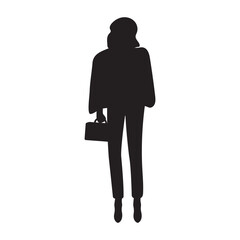 Business Woman or Employee Silhouette vector design